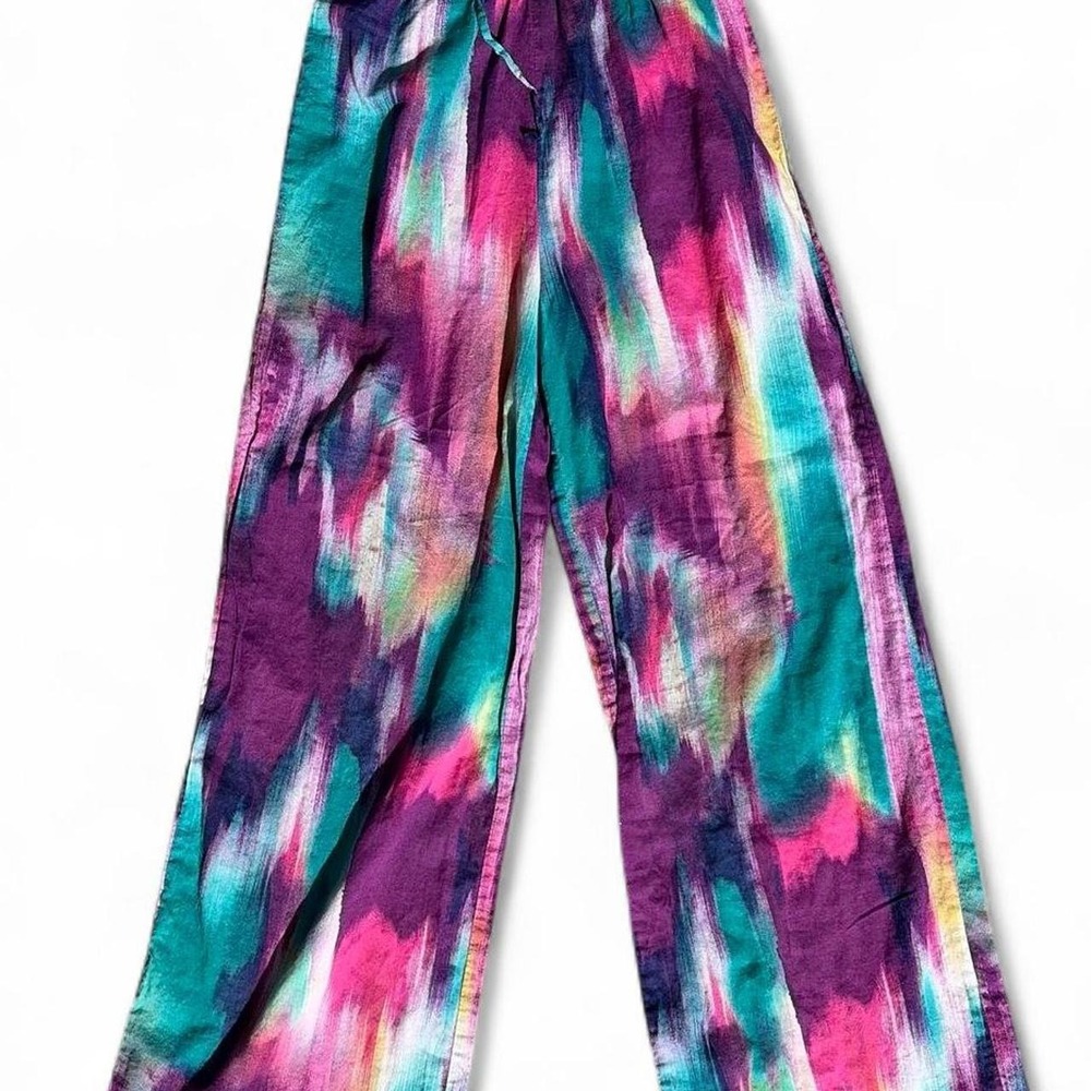 Calliope Cotton Colorful Drawstring Pants - Picture 2 of 3